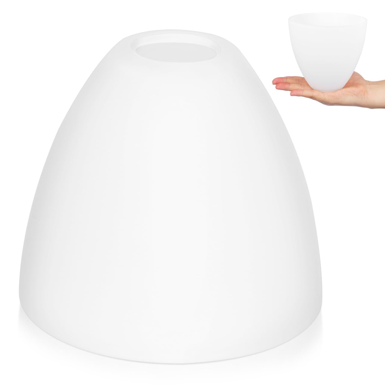 SOLUSTRE Lampenschirm Aus Milchglas E27 Lampenglas Als Ersatz Für Tisch- Und Stehleuchten Diffuser Lichtschirm Für Wohn- Und Schlafzimmer 5.71 X 5.71 X 5.51 in
