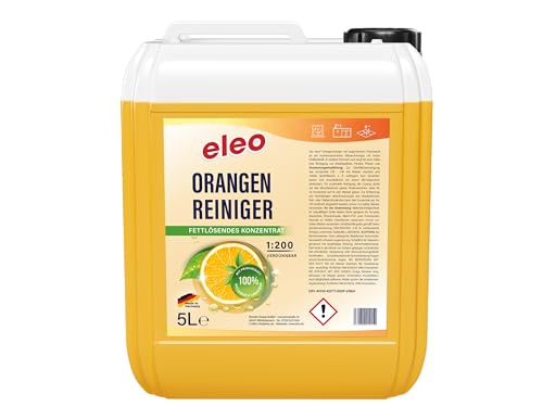 5 Liter Orangenreiniger | Allzweckreiniger mit hoher Fettlösekraft für Fenster, Türen, Arbeitsplatten usw. | Konzentrat Reinigungsmittel (5 Liter)