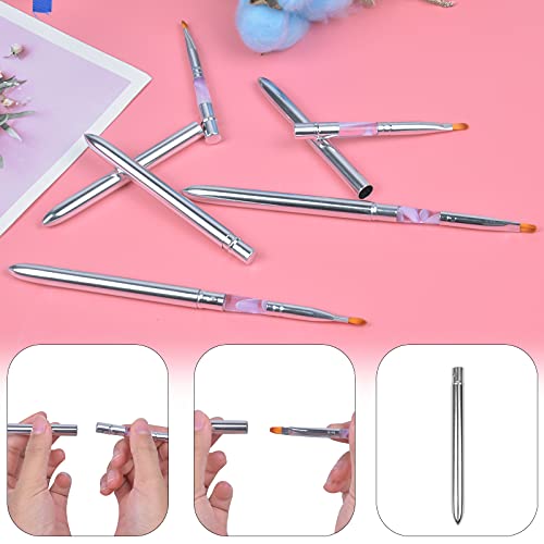Nageldesign Pinsel Set 5 Stück UV Gel Nagel Acryl Pinsel Nageldesigen Pinselset Pinsel für Gelnägel für nägel Maniküre… – Bild 5