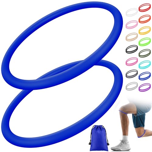 Image of Foilswirl Silicone Patella Knee Band for Basketball Patella Tendon Support Knee Pain Running Tendon Brace Support Strap(2,Royal Blue,M)