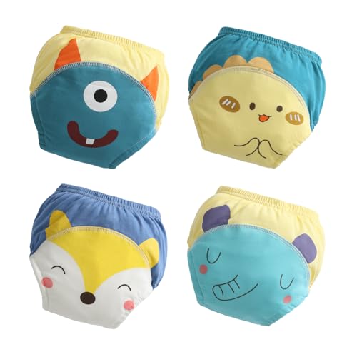 Potty Training Underwear Absorbent Toddler Training Pants for Boys and Girls, Girl Training Underwear, 100% Cotton Reusable Pee Pants 3T-4T