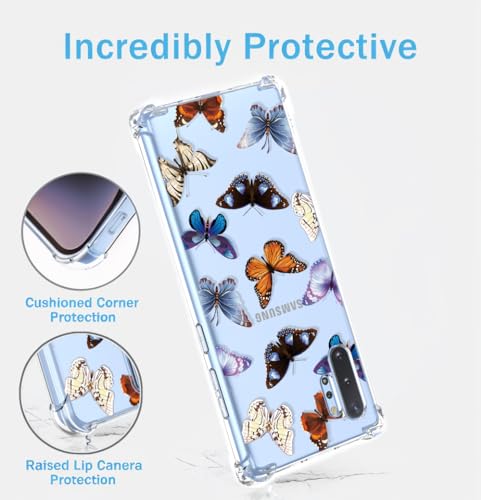 Coque Samsung Note10 Plus antichoc transparente motif papillon pour éviter les rayures - 4