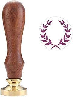 Wax Seal Stamp, Mogoko Vintage Wax Seal Stamp with Wooden Handle Copper Head (Olive Branch)