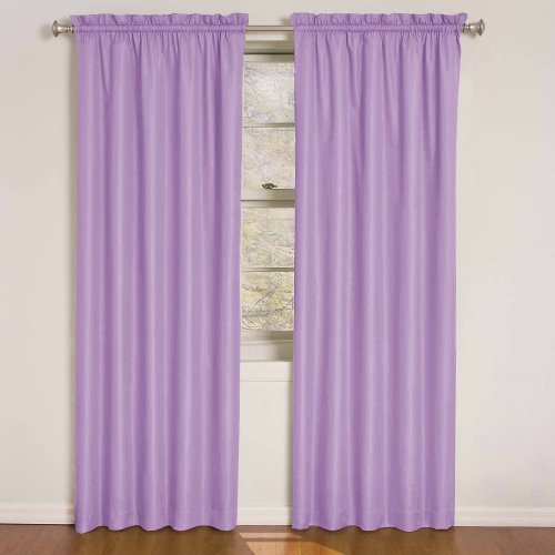 Eclipse Kids 12429042X063PUR Wave 42-Inch by 63-Inch Room Darkening Single Window Curtain Panel, Purple