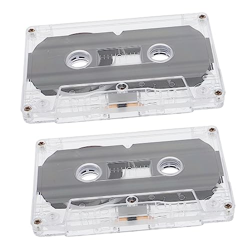 HOMOBABE 2個 録音用カテープ 低ノイズ設計 透明ケース付き レトロで美しい 録音媒体