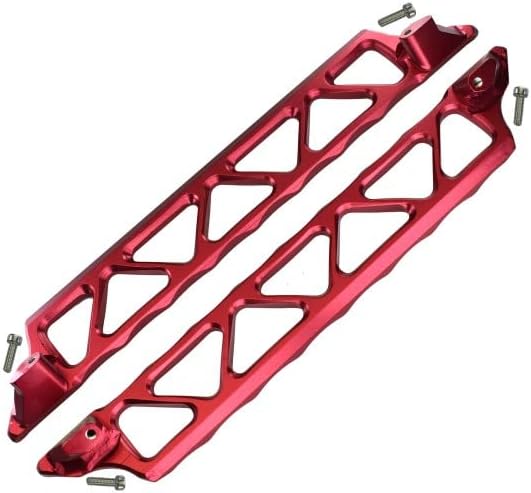 Sendero lateral de aluminio para Traxxas 1:5 X Maxx 6S / X Maxx 8S / XRT 8S Monster Truck Upgrades - Juego de 2 piezas rojo