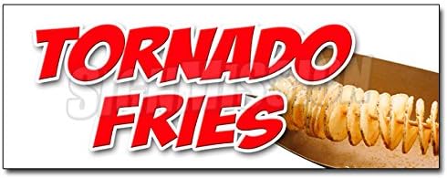 12" Tornado Fries Decal Sticker Spiral Cut deep Fried on a Stick Potatoes
