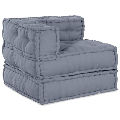 Sofá modular de tela gris de 3 piezas para pisos con poco espacio 2