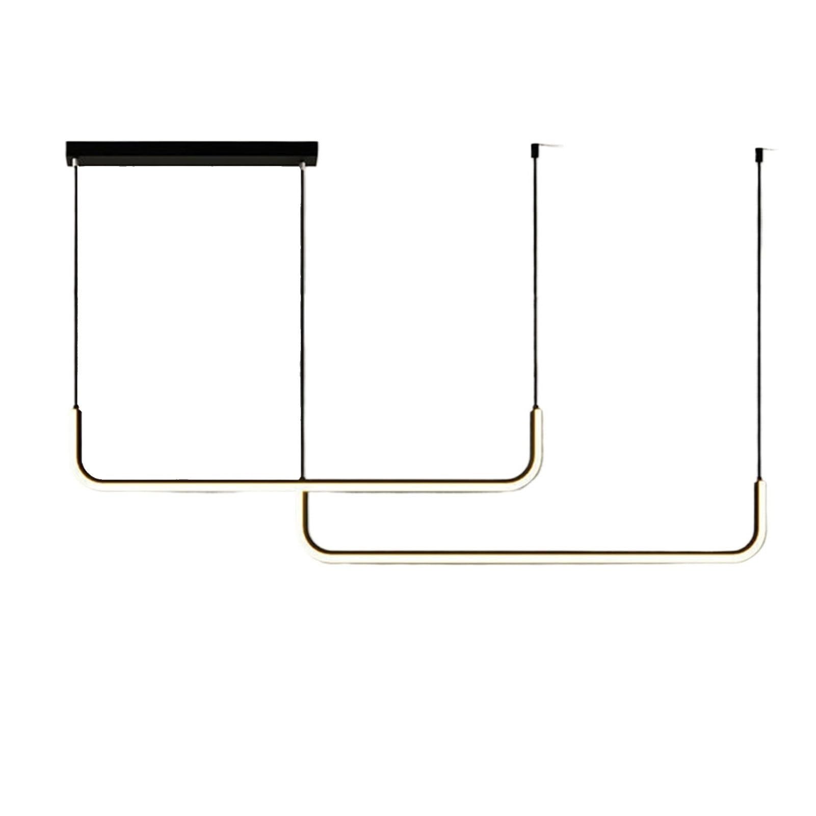 Lustre linéaire moderne LED chic couleur or de 90 cm