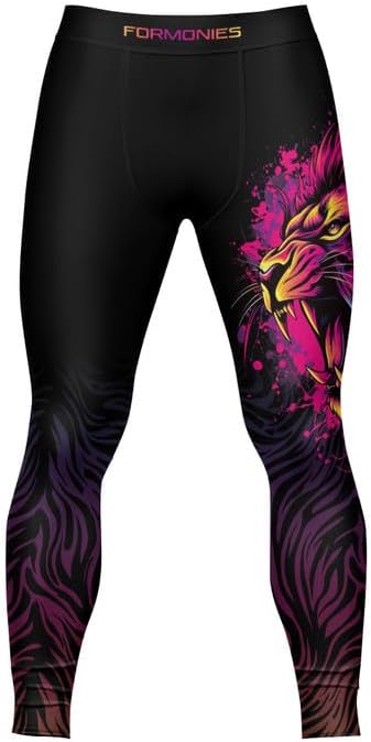Predators Jiu Jitsu Compression Spats Men's Legging for Sports MMA BJJ Workout Wrestling