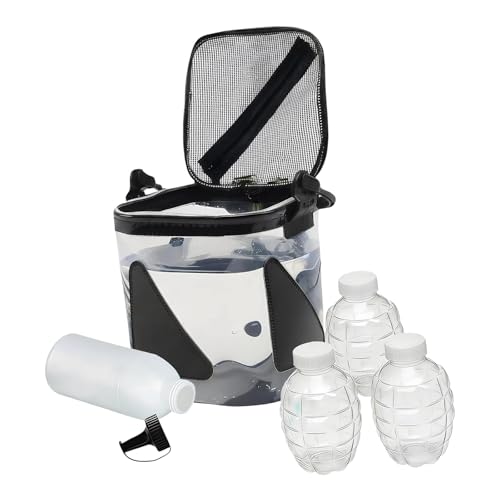 Wsymxuo Recipiente Dobrável para Armazenamento, Estojo, Balde Portátil com Garrafas Recarregáveis ​​para Peças Pequenas, Chaveiro com