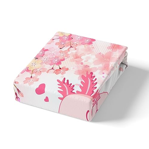 Parure de lit motif axolotl kawaii idée cadeau décoration chambre