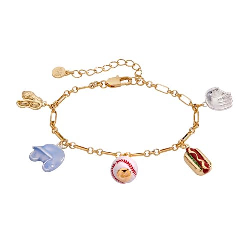 Alex and Ani Take Me Out to the Ballgame Charm Bracelet, Brass Two Tone