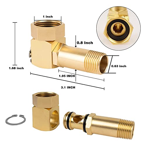 Conector de manguera de latón de 1 a 0.8 pulgadas para riego 6