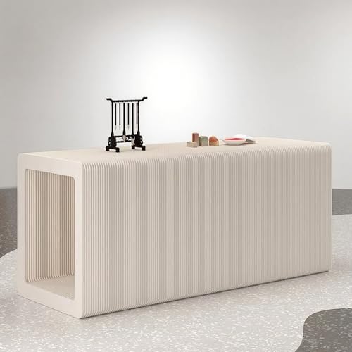 Paper Retail Display Tables Folding Shoe Handbag Display Stand Modern Retractable Booth Display Counter Risers Shelf Standing Tables for Boutique, Retail Store & Home Decor, White