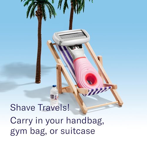 Flamingo Travel Razor Kit for Women – Body & Pubic Razor – Mini Handle, 2 Blade Refills, 2 Travel Size Foaming Shave Gels & Vented Travel Case – Perfect Stocking Stuffer - Image 6