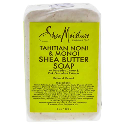 Shea Moisture Tahitian Noni & Monoi Butter Soap Bar for Unisex, 8 Ounce