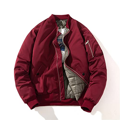 Men Bomber Jacket Women Solid Jacket Vintage Hooded Baseball Casual Coat2