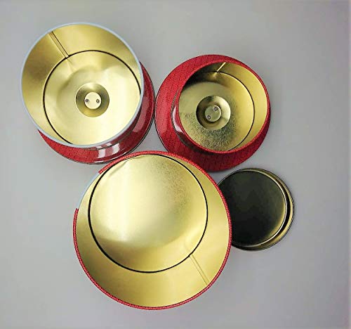 ALEF Christmas/Holiday Decorative Stacking Tins (Santa)