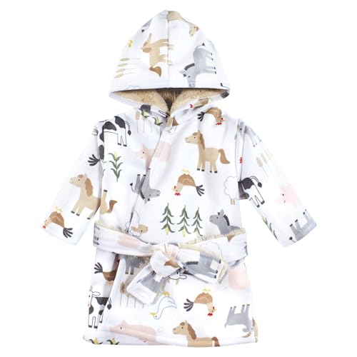 Image of Hudson Baby Unisex BabyMink with Faux Fur Lining Pool and Beach Robe Cover-ups