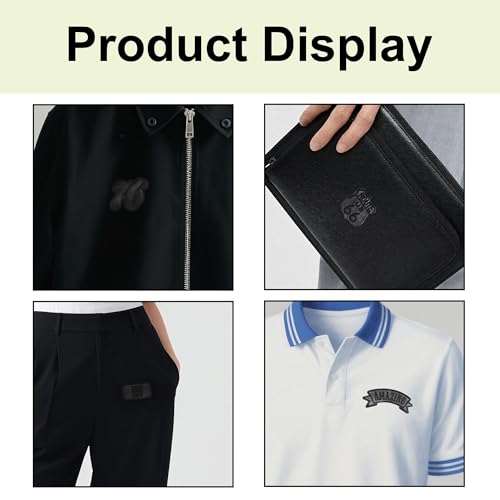 Image of Black Patches for Clothes, Leather Repair Patch, 4 Pcs Black Self-Adhesive Repair Patches - No-Sew Fabric Stickers for Down Jackets, Leather Coats, Bags & Clothing