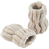 愛着良品(Aichakuryouhin) 袖濡れを防ぐ吸水アームバンド おそでさん ライトブラウン 袖口カバー 水濡れ 汚れ 防止 料理 キッチン 台所 掃除 作業用 レディース 洗顔 子供 おしゃれ 家事 炊事 洗濯 布 ショート丈 事務 可愛い 腕カバー 65105400