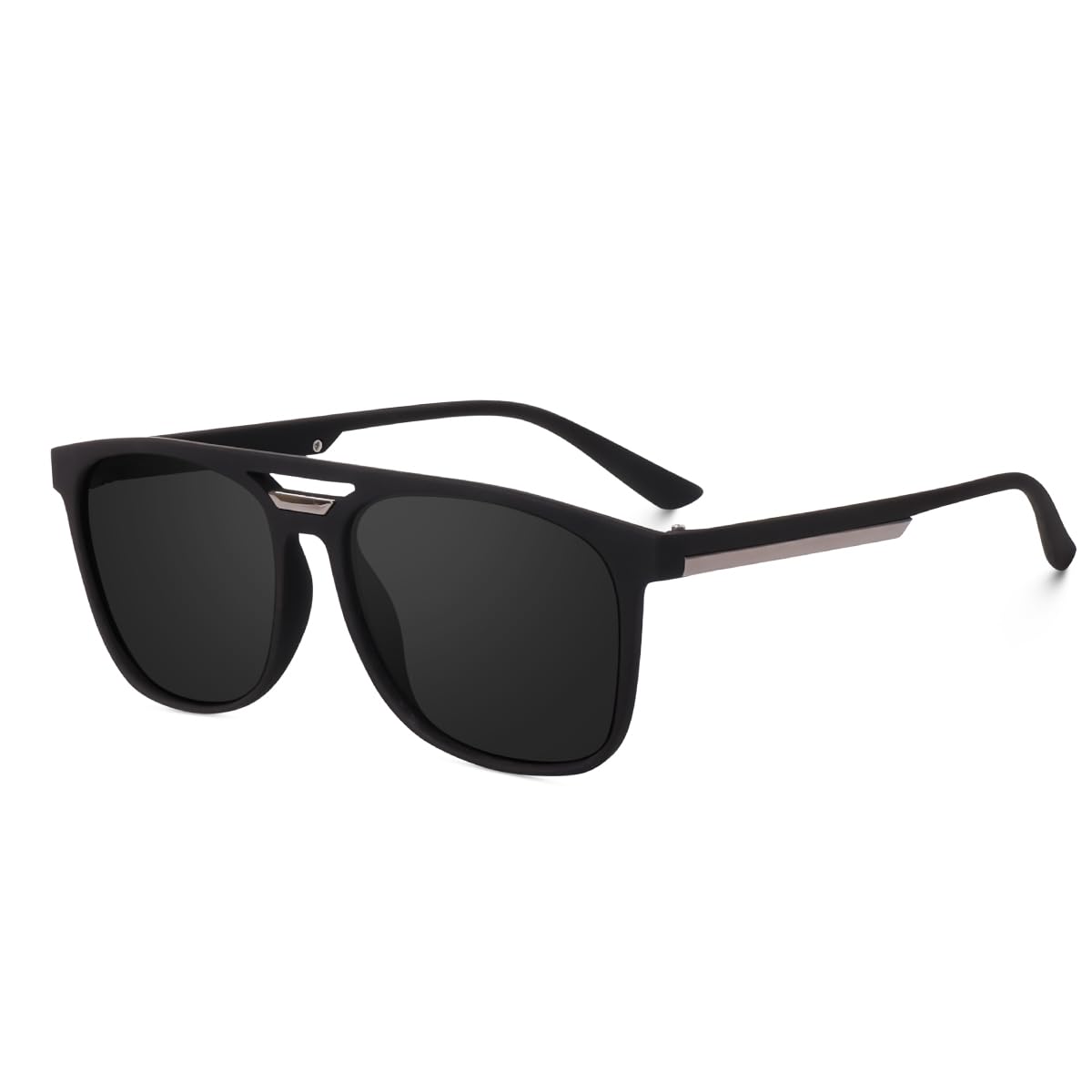 Men Branded Latest and Stylish Sunglasses | Polarized and 100% UV Protected | Men Black Lens Polarized Black Full Rim Butterfly Sunglasses For Everyday Outdoor Casual Wear UV Protection-image-21