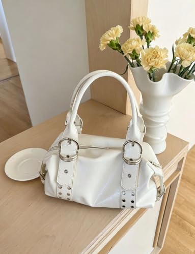 Image of Studded Purses Y2k Shoulder Bag Leather Punk Purse Grunge 2000s Handbag