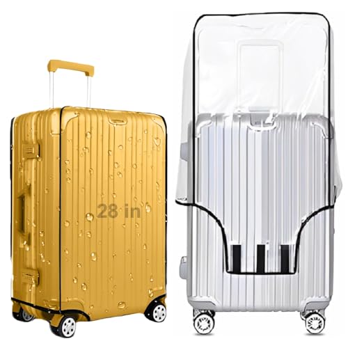 Image of JD FRESH 28 inch Trolley Bag Cover /Suitcase Bag Cover /Waterproof Dustproof Luggage Cover /Zippered Clear PVC Suitcase Covers Protector (Set of 1)