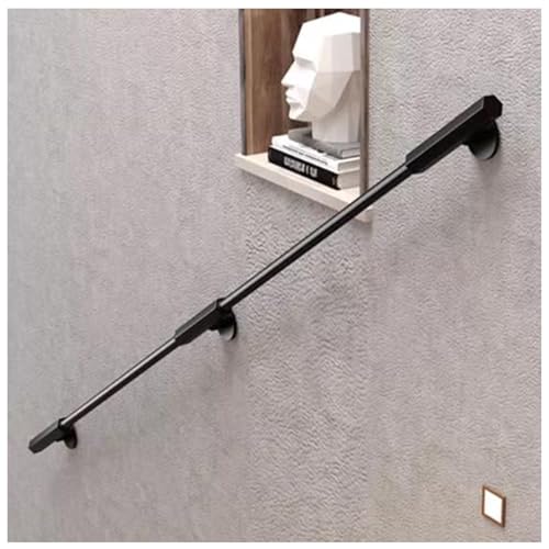 Main courante d'escalier en métal noir au design épuré de 80 cm - 2