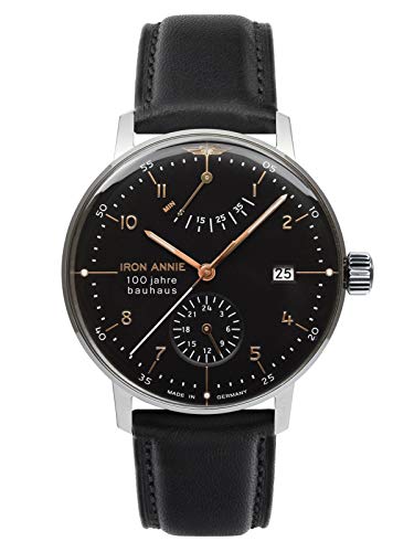 Iron Annie Herrenuhr mit Lederband Serie 100 Jahre Bauhaus Automatik Datum Power Reserve 5066-2 Cover