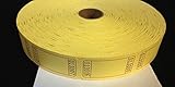 2000 Blank Yellow Single Roll Consecutively Numbered Raffle Tickets
