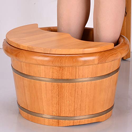 Baño de pies de madera para spa y masaje miniatura 3