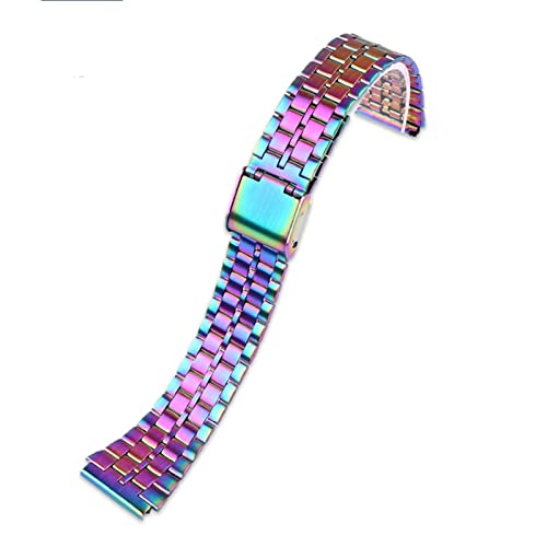 Bracelet montre 18mm acier noir pour Casio A168 idéal au bureau ou en soirée