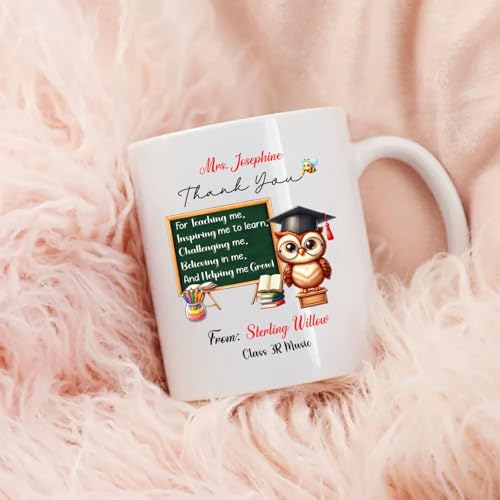 Taza de café personalizada para profesor de cerámica 11 oz miniatura 3