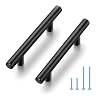 JOY DECOR 30 Pack 5 Inch Cabinet Pulls Kitchen Cabinet Handles with 3 Inch Hole Center Matte Black Cabinet Hardware Stainless Steel Kitchen Drawer Pulls for Cabinets Cupboard, 76mm Hole Centers #1
