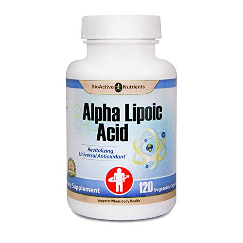BIOACTIVE NUTRIENTS Alpha Lipoic Acid Supplement - Antioxidant Support - 120 Vegetable Capsules