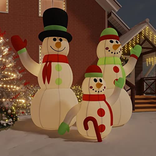 Bonhommes de neige gonflables 500 cm avec LED multicolore pour la déco de jardin