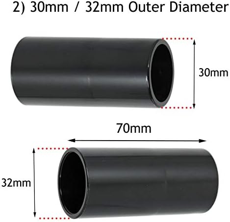 SPARES2GO Universal Complete Power Tool Hose Adaptor Kit for Dust Extraction Vacuum Cleaners Sanders (Pack of 6, 26mm, 30mm, 32mm, 35mm, 38mm)