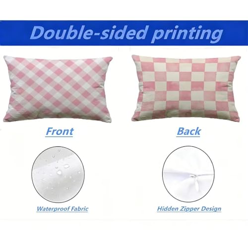 Housse de coussin extérieur 80x100 rectangulaire rose M-P423 - 3