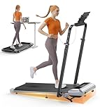 TOPUTURE Walking Pad Treadmill with 12% Incline, 6 in 1 Folding Treadmill with Adjustable Handle Bar for Home/Office, Under Desk Treadmills Portable Walking Pad with App, Mute, Remote(Black-Silver)