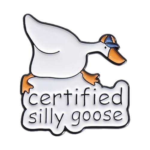 Image of Creative Funny Silly Goose Enamel Lapel Pin - Cute Animal Brooch For Women Men - Silly Goose Gifts For Clothes, Backpacks, Hats - Perfect For Goose Lovers And Accessories For Farmers