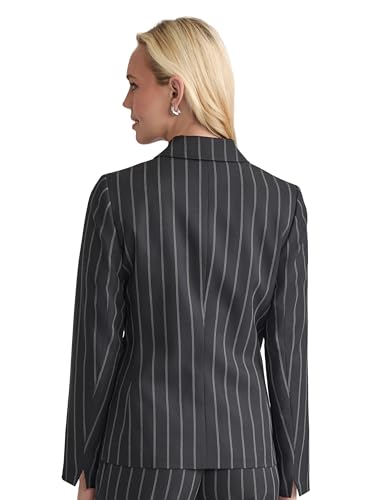 Kasper Women's Pinstripe One Button Blazer3