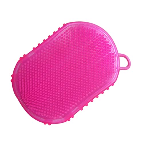 Guante de masaje de silicona, suave exfoliante, cepillo de ducha, adelgazante, anticelulítico, guante de baño, masajeador relajante, color aleatorio...