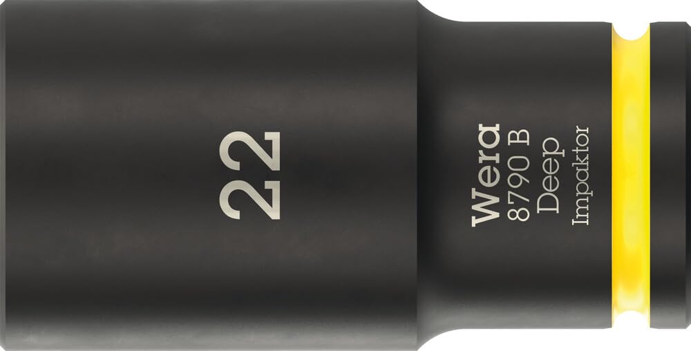 Wera 8790 B Impaktor Deep Sockets 3/8" Drive 22 x 63mm