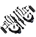 PartsW 16 Pc Complete Suspension Kit for Honda Accord 98-02 / Outer and Inner Tie Rod Ends - 6 Cyl, Bellow Boots, Upper & Lower Control Arms with Ball Joints, Rear & Front Sway Bar Link