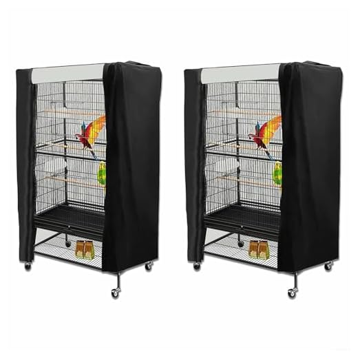 Funda para jaula de loros y pájaros, extra grande, cubierta universal para jaula de pájaros, para fácil instalación y extracción (M)