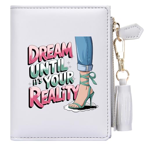 FEITH&FELLY Womens Valentiens Small Wallet with ID Window and Zippered Coin Pocket Cute Wallet Gift for Women