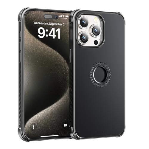 A2C One-Lock Ultra Safe iPhone 15 Pro Max Case – Compatible with One-Lock Car/Bike/Motorcycle Mounts, Eco-Friendly 2X Thick Military-Grade Drop Protection, Stable & Secure – Black