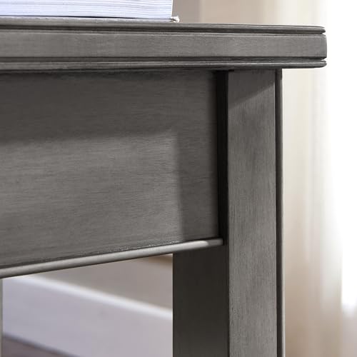 Image of Leick Home Laurent End Table, 16 inch, Smoke Gray